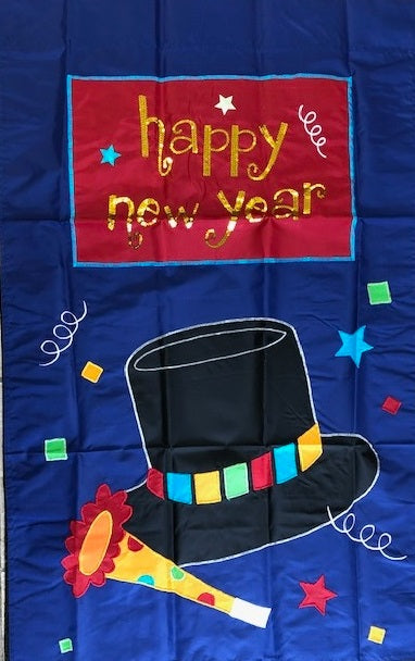 New Years Garden Flags