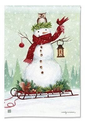 Woodland Friends Sled Garden Flag