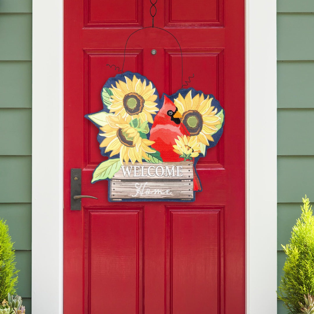 Spring Hydrangea and Summer Sunflower Door Decoration