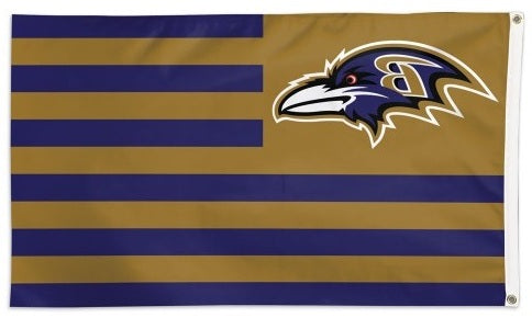 Baltimore Ravens Flag 3x5 Americana Patriotic Stripes