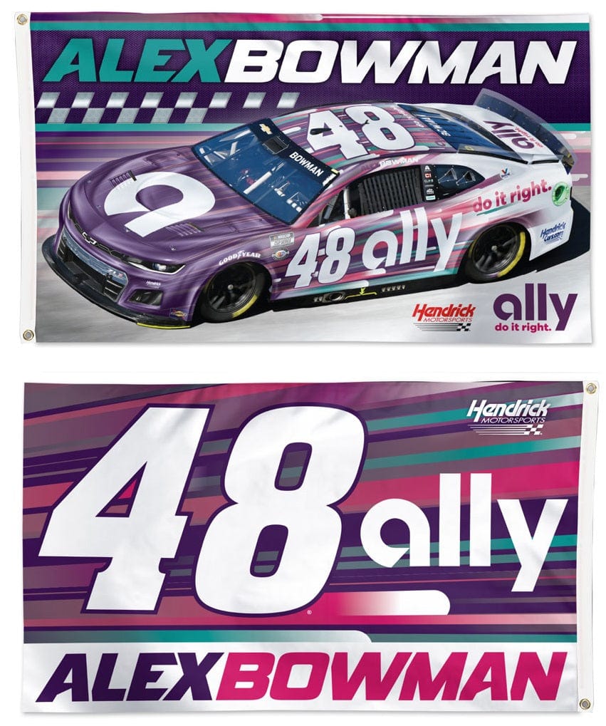 Alex Bowman Flag 3x5 Ally Race Car 2 Sided 2023 heartlandflags