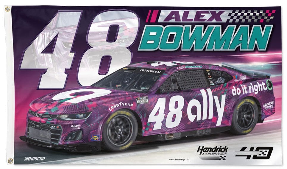 Alex Bowman Flag 3x5 Ally Race Car 2024 heartlandflags