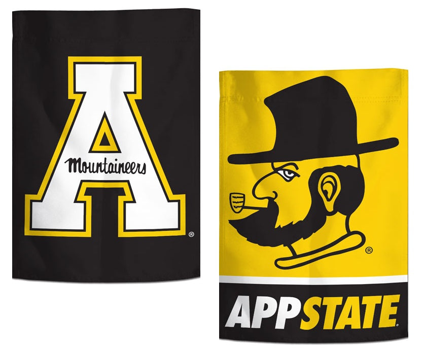 Appalachian State Garden Flag 2 Sided Double Logo heartlandflags