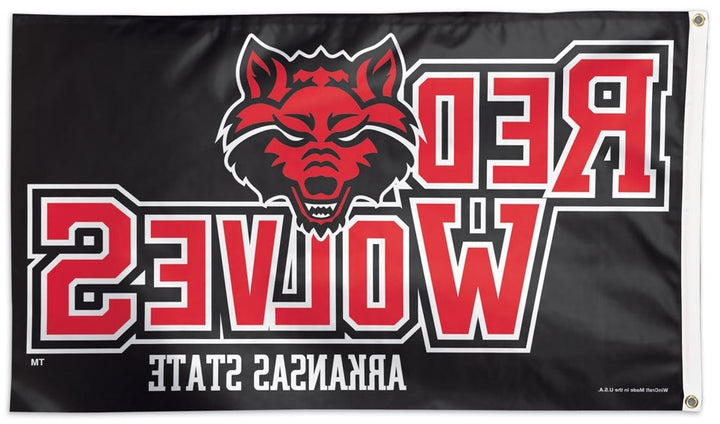 Arkansas State Red Wolves Flag 3x5 Logo heartlandflags