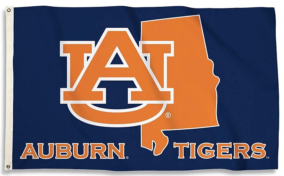 Auburn Tigers Flag 3x5 State Outline heartlandflags