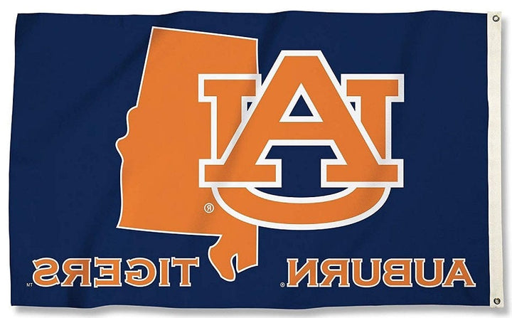 Auburn Tigers Flag 3x5 State Outline heartlandflags