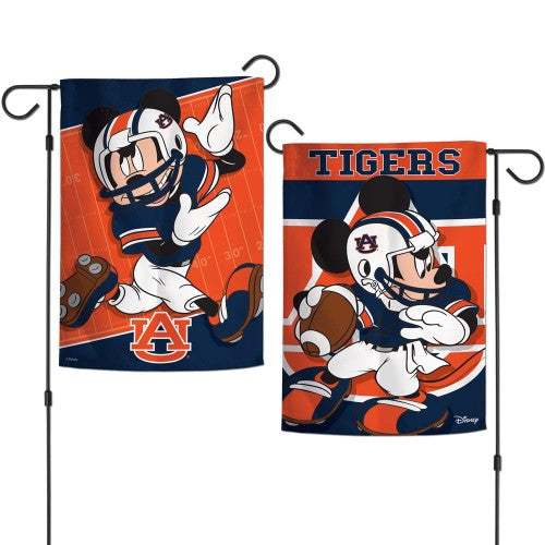 Auburn Tigers Garden Flag 2 Sided Mickey Mouse Football heartlandflags