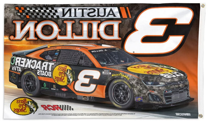 Austin Dillon Flag 3x5 Bass Pro 2024 Race Car heartlandflags