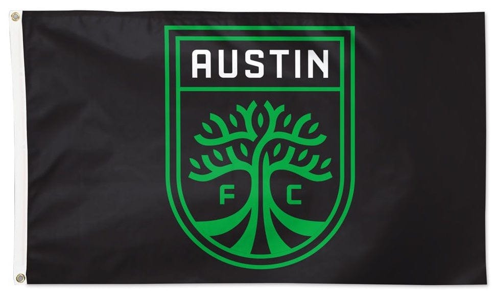 Austin FC Flag 3x5 Soccer Football Club Black 2 Sided heartlandflags