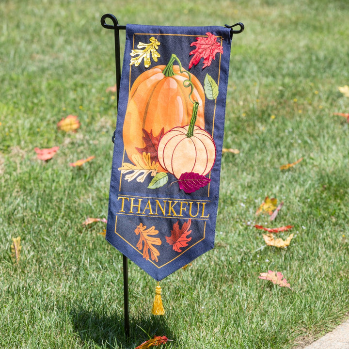 Autumn Pumpkins Long Garden Flag 2 Sided heartlandflags