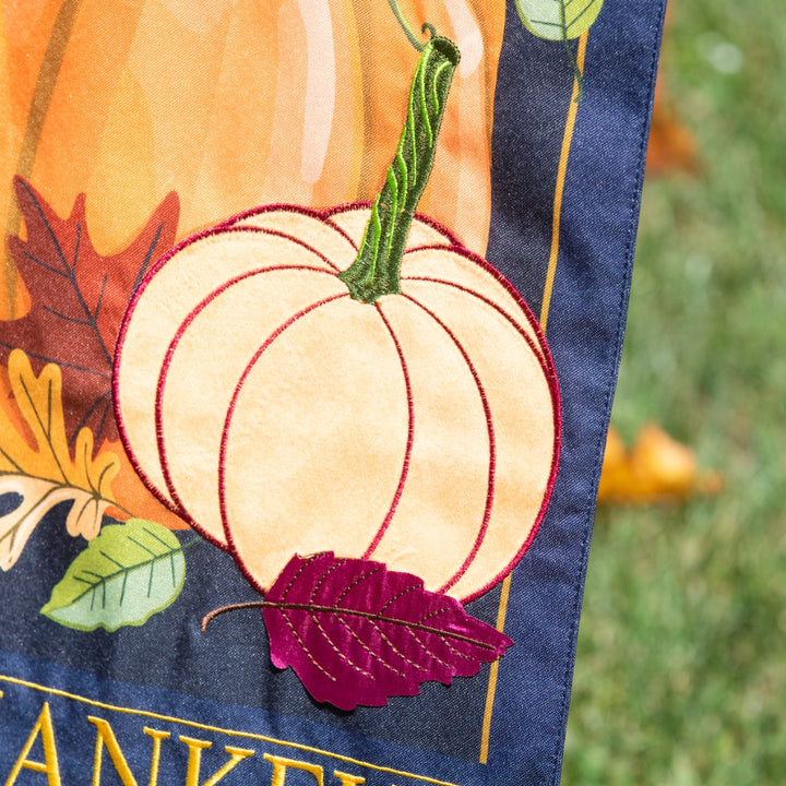 Autumn Pumpkins Long Garden Flag 2 Sided heartlandflags