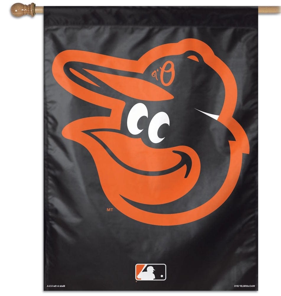 Baltimore Orioles House Flag Black Vertical Banner heartlandflags