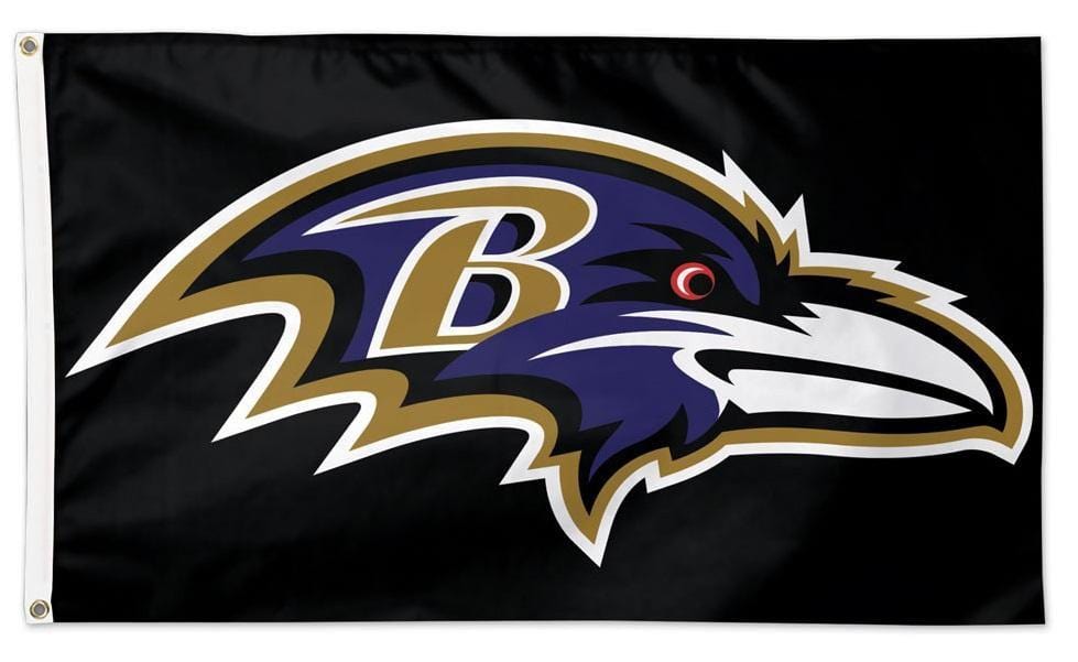 Baltimore Ravens Flag 3x5 Black 2 Sided heartlandflags