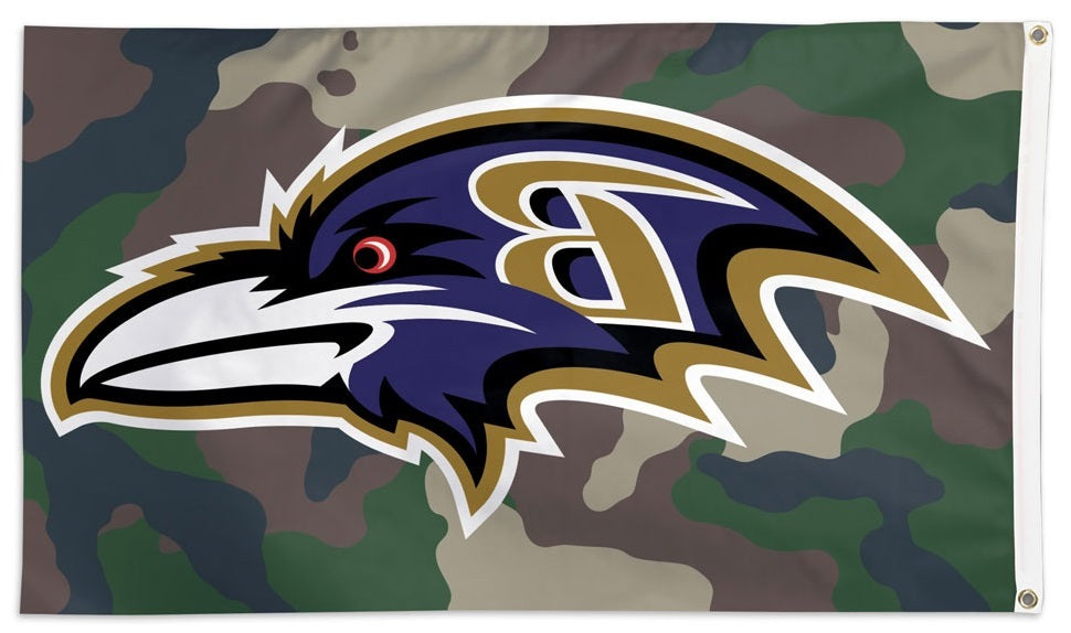 Baltimore Ravens Flag 3x5 Military Camo heartlandflags