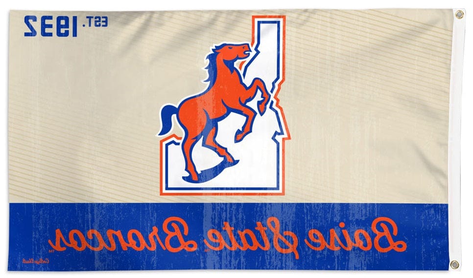 Boise State Broncos Flag 3x5 Retro Logo heartlandflags