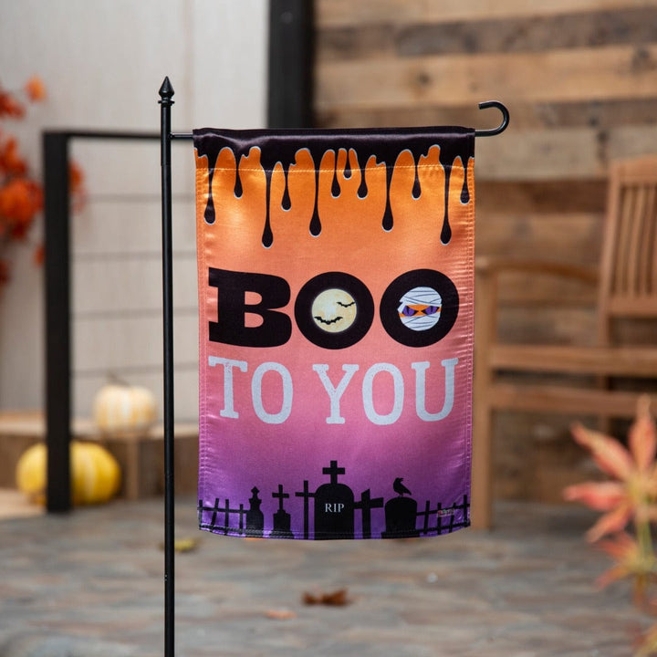 Boo To You Halloween Garden Flag 2 Sided heartlandflags