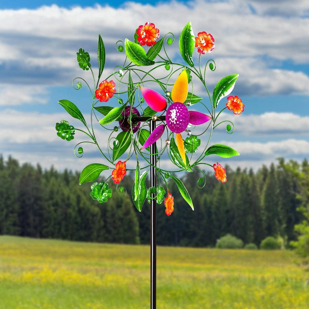 Bountiful Spring Flowers Wind Spinner 75 Inches Tall heartlandflags