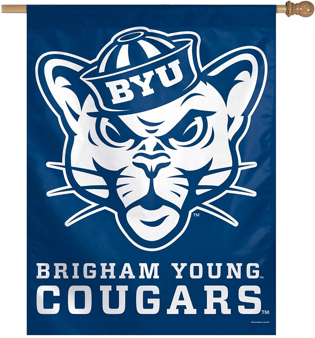 Brigham Young Cougars Flag Throwback Logo House Banner heartlandflags