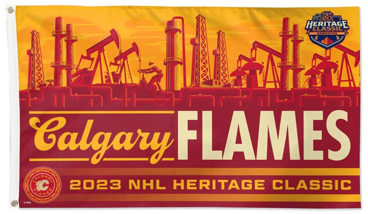 Calgary Flames Flag 3x5 2023 NHL Heritage Classic heartlandflags