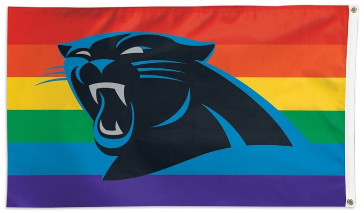 Carolina Panthers Flag 3x5 Rainbow Pride heartlandflags