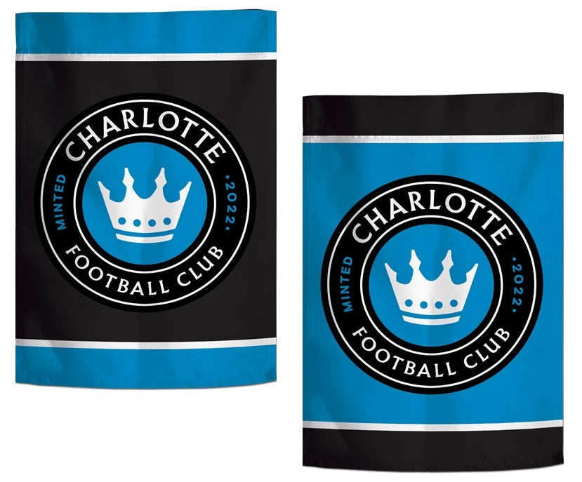 Charlotte FC Garden Flag 2 Sided Logo Soccer heartlandflags