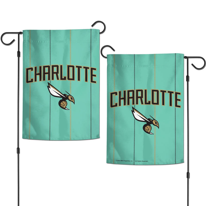 Charlotte Hornets City Garden Flag 2 Sided heartlandflags