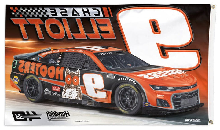 Chase Elliott Flag 3x5 Hooters Race Car 2024 heartlandflags