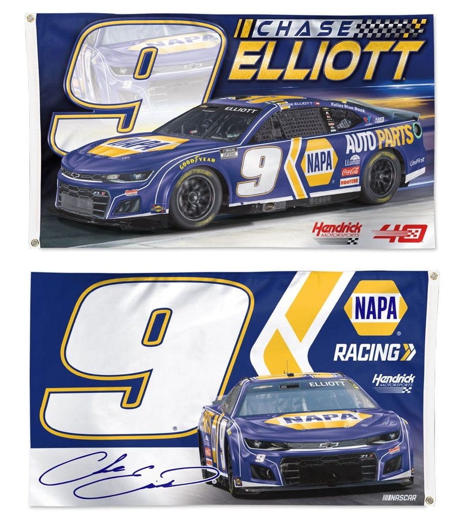 Chase Elliott Flag 3x5 NAPA Race Car 2 Sided 2024 heartlandflags