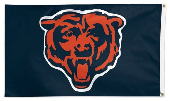 Chicago Bears Flag 3x5 Bearhead Logo heartlandflags