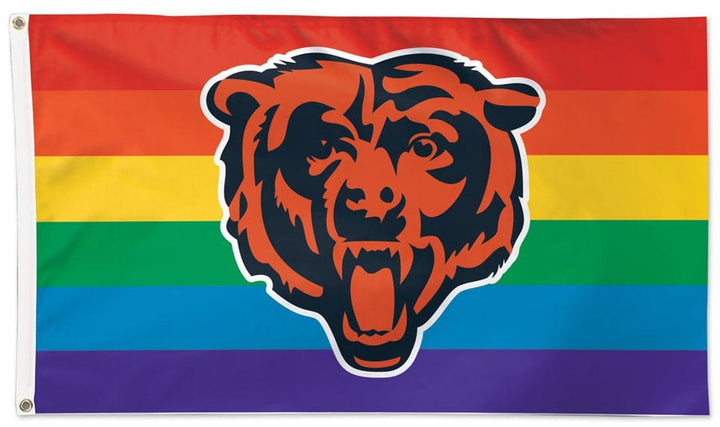 Chicago Bears Flag 3x5 Pride Rainbow heartlandflags