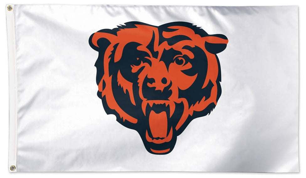 Chicago Bears Flag 3x5 White Bear Logo heartlandflags