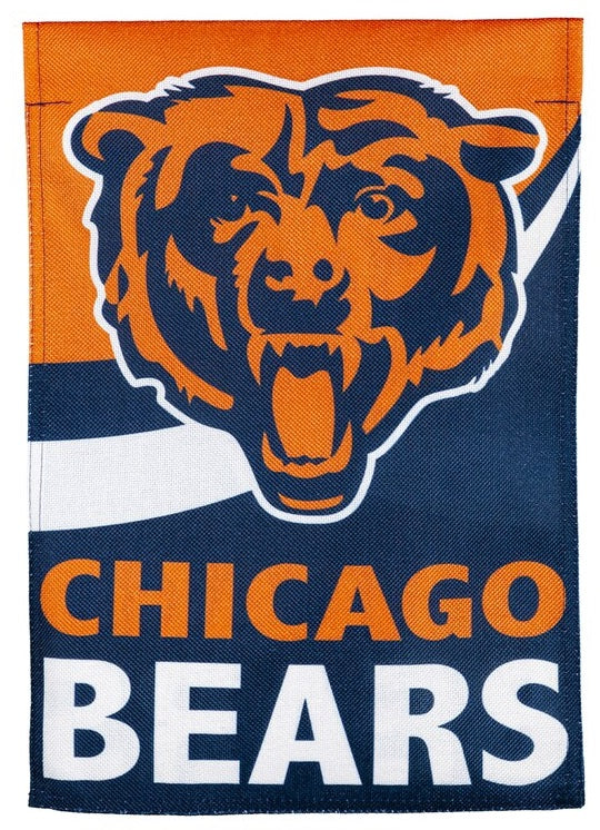 Chicago Bears Garden Flag Burlap 2 Sided heartlandflags