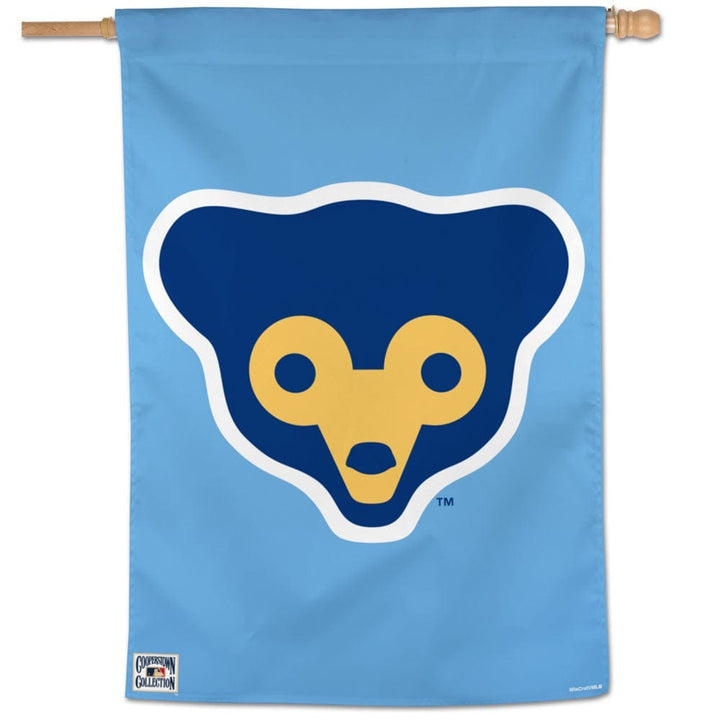 Chicago Cubs Banner Cooperstown Logo heartlandflags