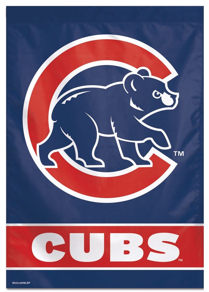 Chicago Cubs Banner Walking Cub Logo heartlandflags