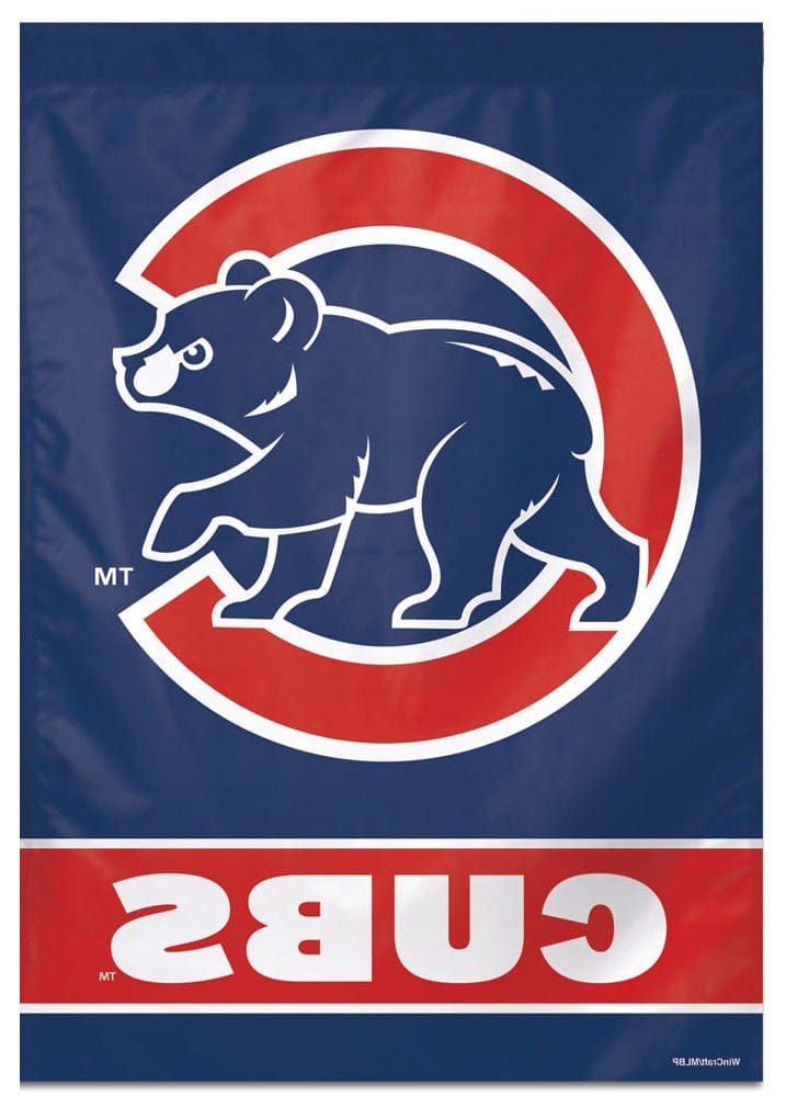 Chicago Cubs Banner Walking Cub Logo heartlandflags