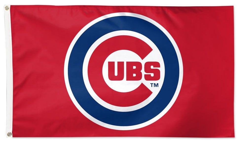 Chicago Cubs Flag 3x5 Logo Red 2 Sided heartlandflags