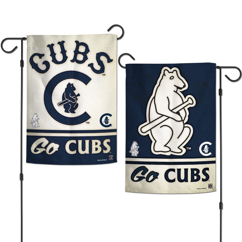 Chicago Cubs Garden Flag 2 Sided Go Cubs Retro heartlandflags