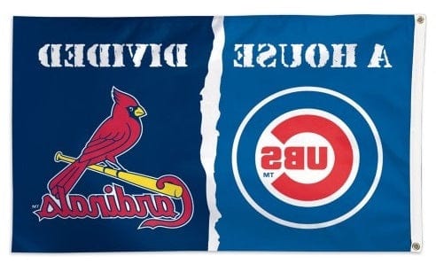 Chicago Cubs St Louis Cardinals House Divided Flag 3x5 heartlandflags