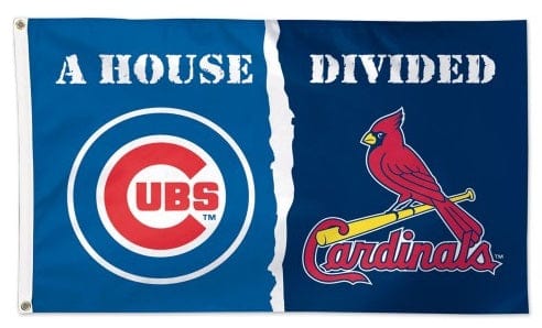 Chicago Cubs St Louis Cardinals House Divided Flag 3x5 heartlandflags