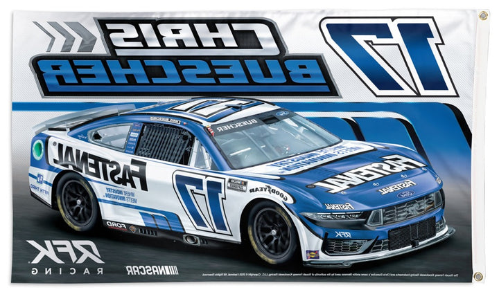 Chris Buescher Flag 3x5 Fastenal 2025 heartlandflags