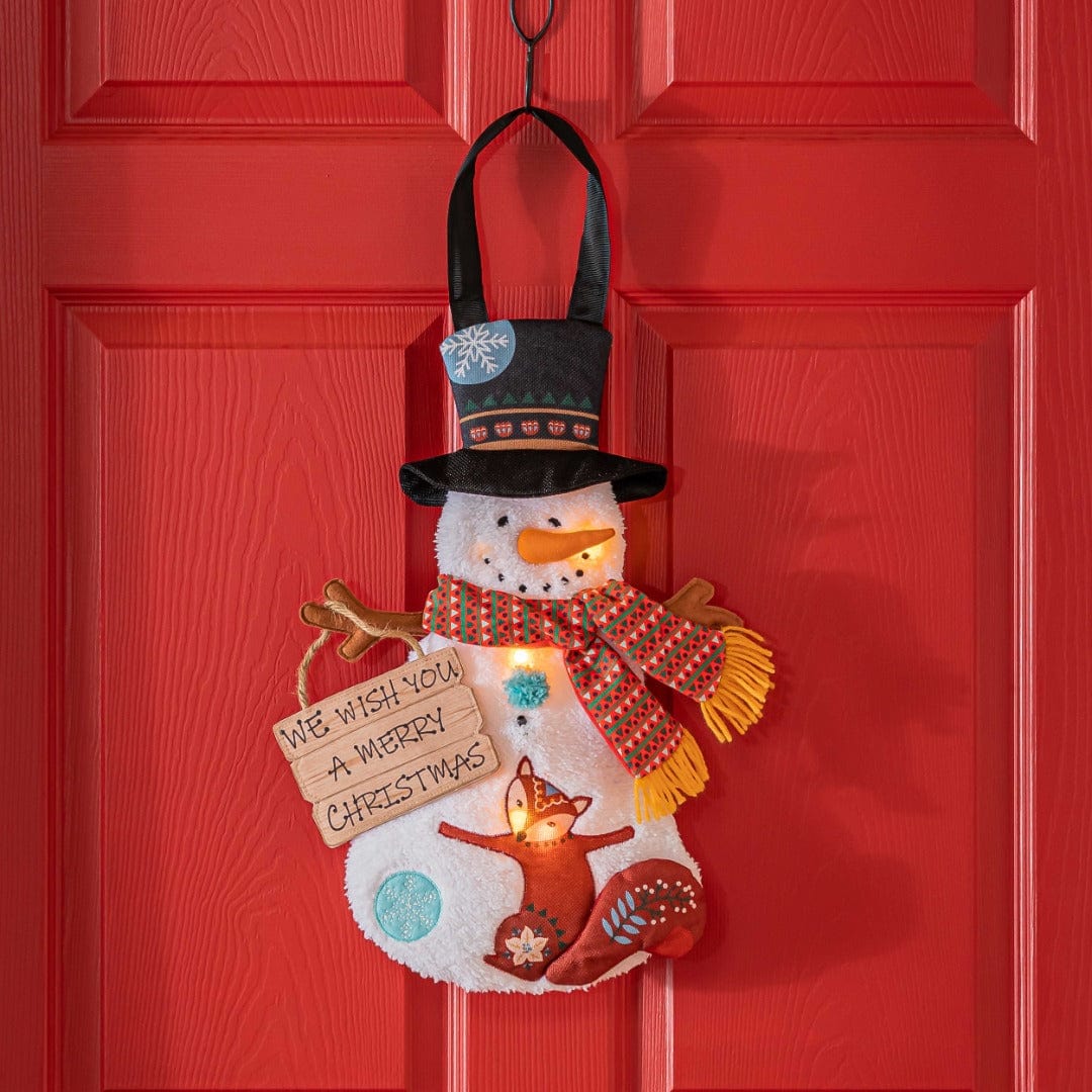 Christmas Musical Lit Snowman Door Decoration heartlandflags