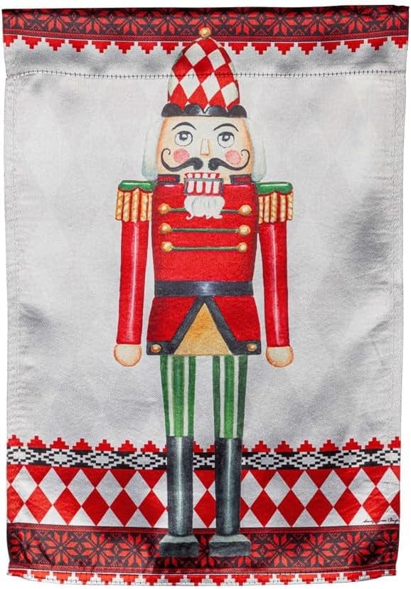 Christmas Nutcracker Garden Flag 2 Sided Lustre heartlandflags