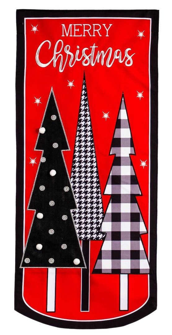 Christmas Tree Trio Long Garden Flag 2 Sided XL heartlandflags