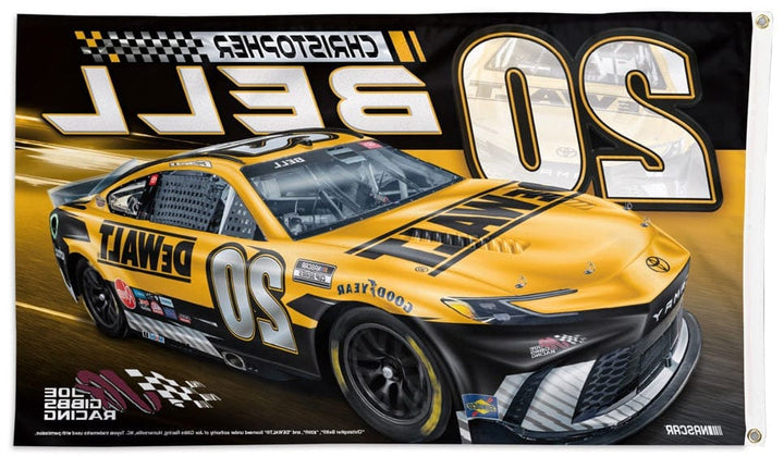 Christopher Bell Flag 3x5 DeWalt Race Car 2024 heartlandflags