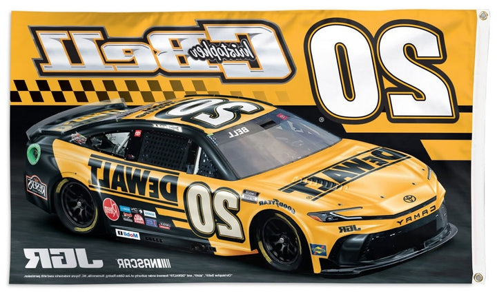 Christopher Bell Flag 3x5 DeWalt Race Car 2025 heartlandflags