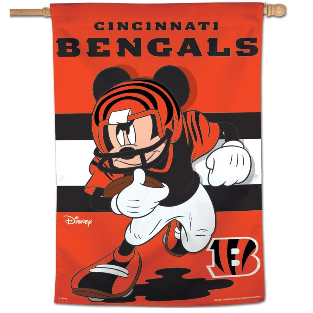 Cincinnati Bengals Flag Mickey Mouse Football House Banner heartlandflags