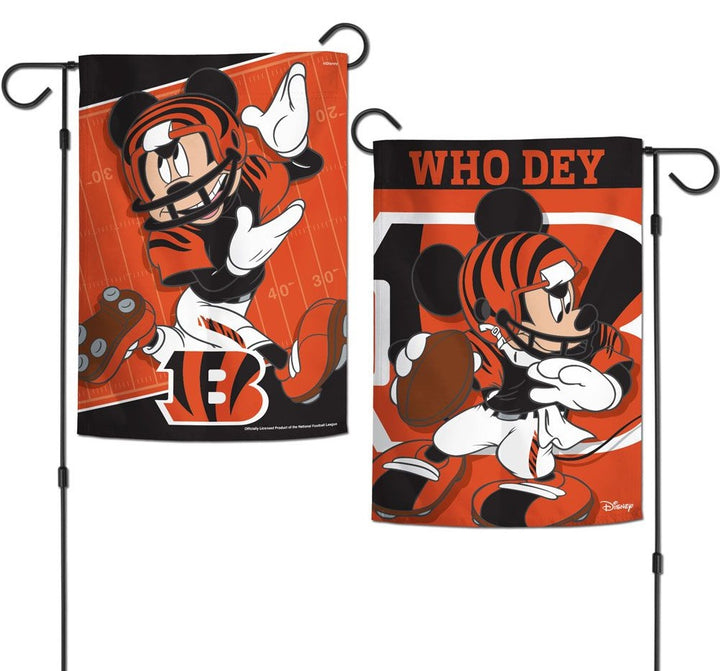 Cincinnati Bengals Garden Flag 2 Sided Mickey Mouse heartlandflags