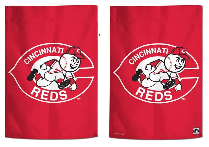 Cincinnati Reds Garden Flag 2 Sided Throwback Design heartlandflags