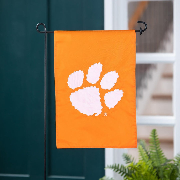 Clemson Tigers Garden Flag 2 Sided Applique Logo heartlandflags