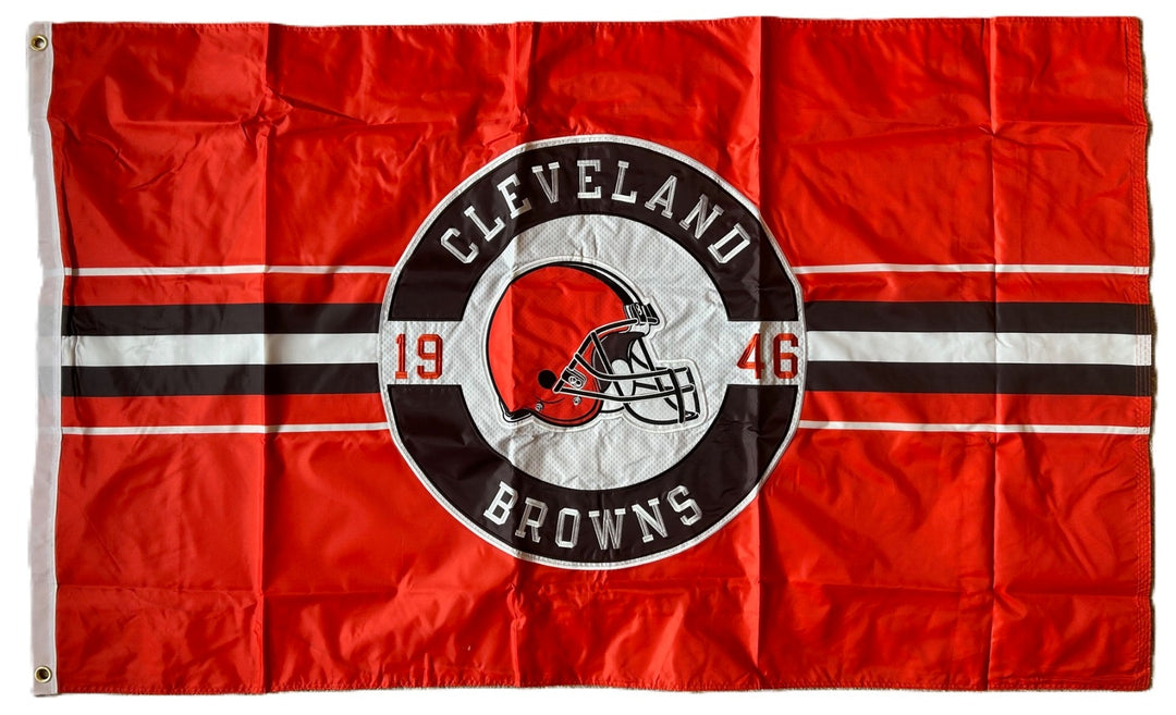 Cleveland Browns Applique Flag 2 Sided 3x5 heartlandflags